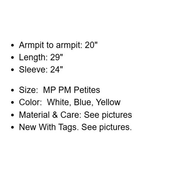 J Jill Sweater Petites MP PM White Blue Stripe Cardigan Cotton Open Front New - Picture 4 of 16